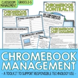 Editable Chromebook & Laptop Rules Contract and Student Tr
