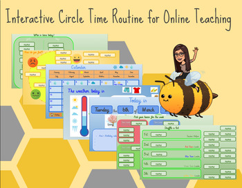 Preview of Editable Circle Time Routine_Interactive_online teaching