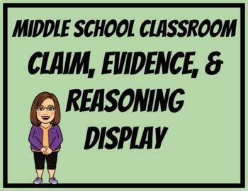 Preview of Editable Claim, Evidence, and Reasoning Classroom Display