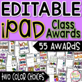 Editable Class Awards - iPad Style