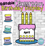 Editable Class Birthday Display