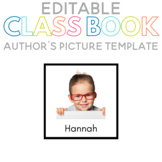 Editable Class Book Author Picture Template
