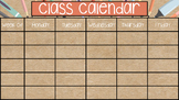 Editable Class Calendar | Google Slides