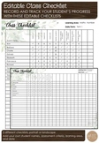 Editable Class Checklist - Botanical Theme