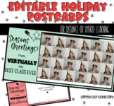 Editable Class Holiday Postcard Template | Distance or Hyb