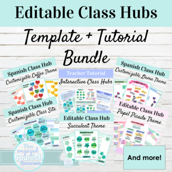 Preview of Editable Class Hub Template and Tutorial Bundle