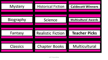 Preview of Editable Class Library Labels - Black & Pink