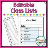 Editable Class List