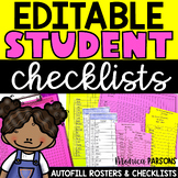 Editable Class List Student Checklist Class Roster School Forms