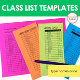 Customizable Class Lists: Editable Templates for Easy Orga