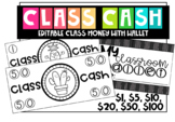 Editable Class Money and Wallet for Classroom Economy
