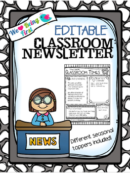 Editable Class Newsletters