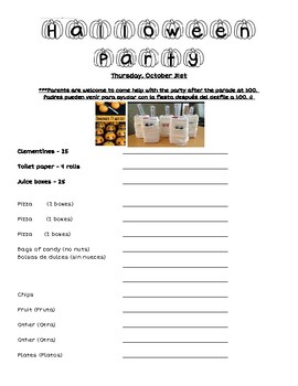 Preview of Editable Class Party Sign-Ups for the Whole Year