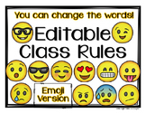 Editable Class Rules, Signs, Mottos -Emoji Theme