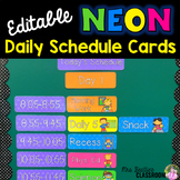 Editable Class Schedule Cards | Bright Classroom Decor | C