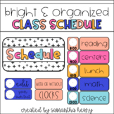 Editable Class Schedule Cards | Bright & Organized