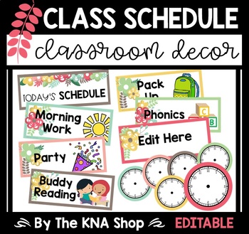 Editable Class Schedule - Classroom Decors by The KNA Shop | TPT