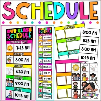 Editable Class Schedule | Daily Visual Classroom Schedule Chart | Back ...