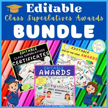 Preview of Editable Class Superlatives Awards Bundle