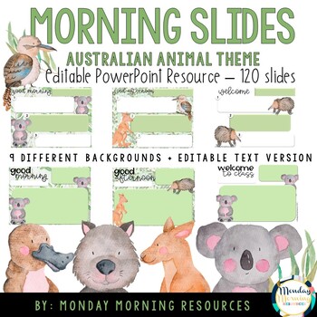 Editable Classroom Agenda and Morning Work PowerPoint Slide Templates