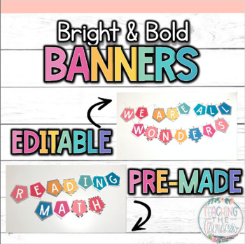 Preview of Editable Classroom Banners