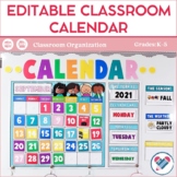 Editable Classroom Calendar | Classroom Decor |