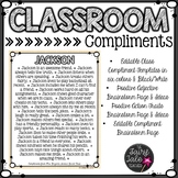 Editable Classroom Compliments Project