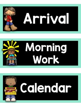 Editable Classroom Daily Schedule Cards | TpT