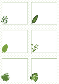 editable classroom desk labels name tags botanical leaf natural theme