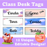 Editable Classroom Desk Tags / Name Plates