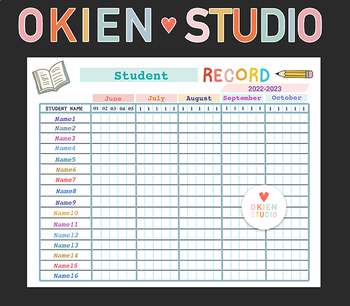 Preview of Editable Classroom Form, attendance sheet template, Student log tracker, PDF