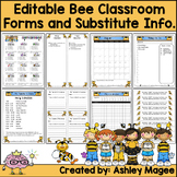 Editable Classroom Forms and Substitute Information - Bumb