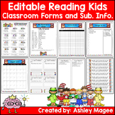 Editable Classroom Forms and Substitute Information - Read