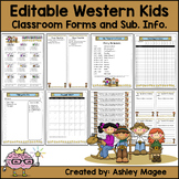 Editable Classroom Forms and Substitute Information - West