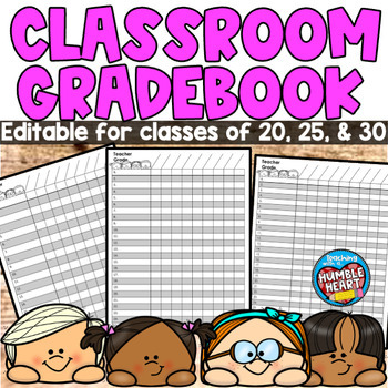 Preview of FREE & EDITABLE! Class Data Tracker | Gradebook Template for Back to School