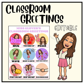 Preview of Editable Classroom Greetings | Classroom Greetings