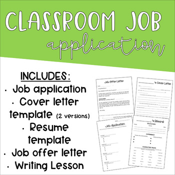 job application for kids teaching resources teachers pay teachers