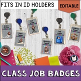 Editable Classroom Job ID Badges