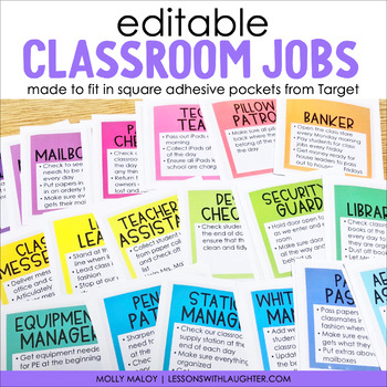 Preview of Editable Classroom Jobs