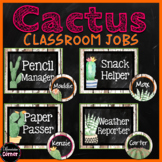 Editable Classroom Jobs- Cactus Classroom Decor