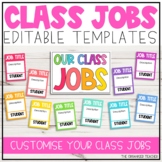 Editable Classroom Jobs Chart - Bright Rainbow Classroom Decor