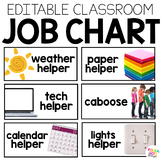 Editable Classroom Jobs Chart with Real Pictures for Commu