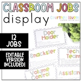 Editable Classroom Jobs Display