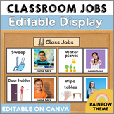 Editable Classroom Jobs Display | Rainbow