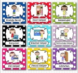 Editable Classroom Jobs Helpers - Kids Bright Multicolored
