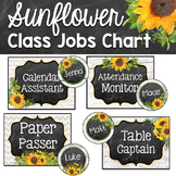 Editable Classroom Jobs- Modern Farmhouse Sunflower Classr