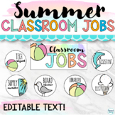 Editable Classroom Jobs | Summer Classroom Decor Jobs Char