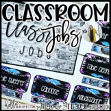 Editable Classroom Jobs | Tie Dye Classroom Decor | Black 