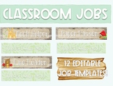 Editable Classroom Jobs - Woodland Theme