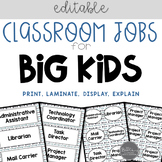 Editable Classroom Jobs for Big Kids